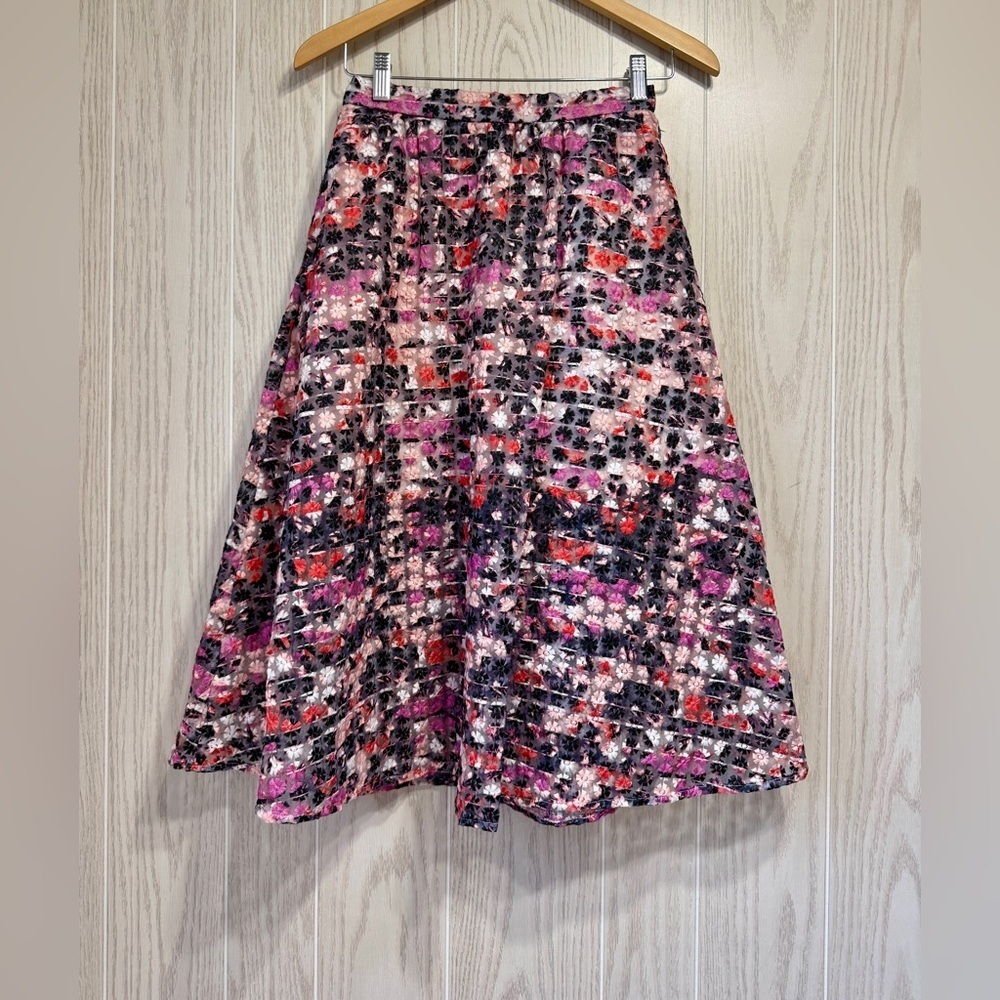 Sam Edelman Enchanted Kiss Organza Floral Skirt Size 2 EUC - Picture 7 of 7